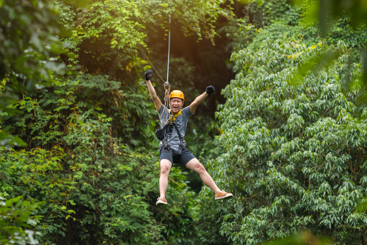 Zip lining